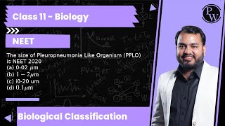 The size of Pleuropneumonia Like Organism (PPLO) is NEET 2020 (a) 0-02 μm (b) 1-2 μm (c) i0-20 um...