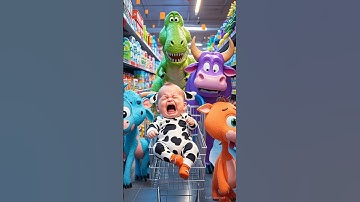 ❤️ Cat Sound 😻 Cute Baby Crying on Shopping Cart 👶🛒 #cat #gato #shorts #baby