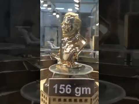 156 gm Wax Gold Statue of Narendra Modi #india #statue