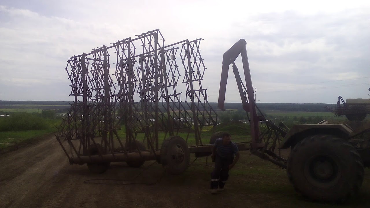 Самодельная сцепка борон гидравлическая - YouTube