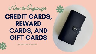 Organize Credit Cards