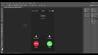 How to create iphone incoming screen call in adobe photoshop screenshot 3