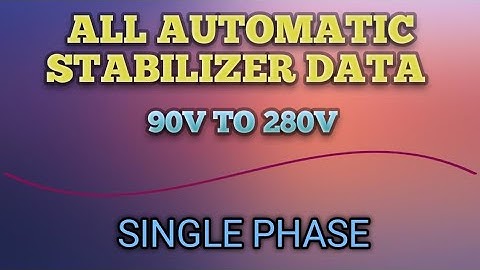 all automatic stabilizer data / single phase / 90v to 280v transformer winding data / Mehta electric