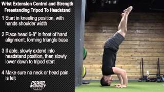 Wrist Extension Control and Strength - Freestanding Tripod To Headstand