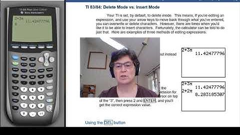 COCC Calculator Video TI 83 84 2 Delete and Insert