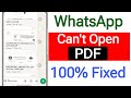 How to Fix WhatsApp PDF File Not Opening Issue