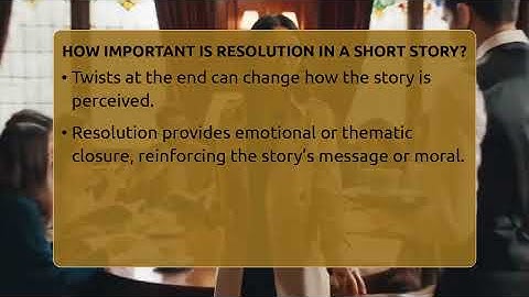 How Important Is Resolution In A Short Story? - The Prose Path