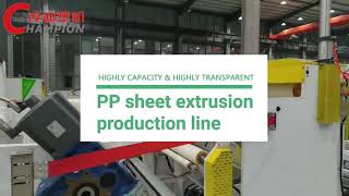 Highly capacity of PP sheet extrusion line