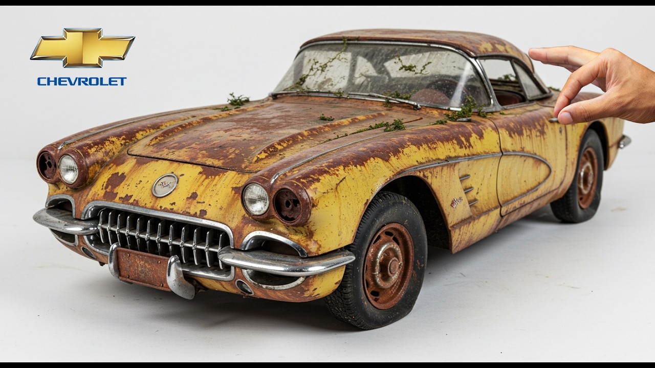 【激レア】CHEVROLET CORVETTE1957☆1:18 Restoration Abandoned 1957 Chevrolet Corvette Restoration