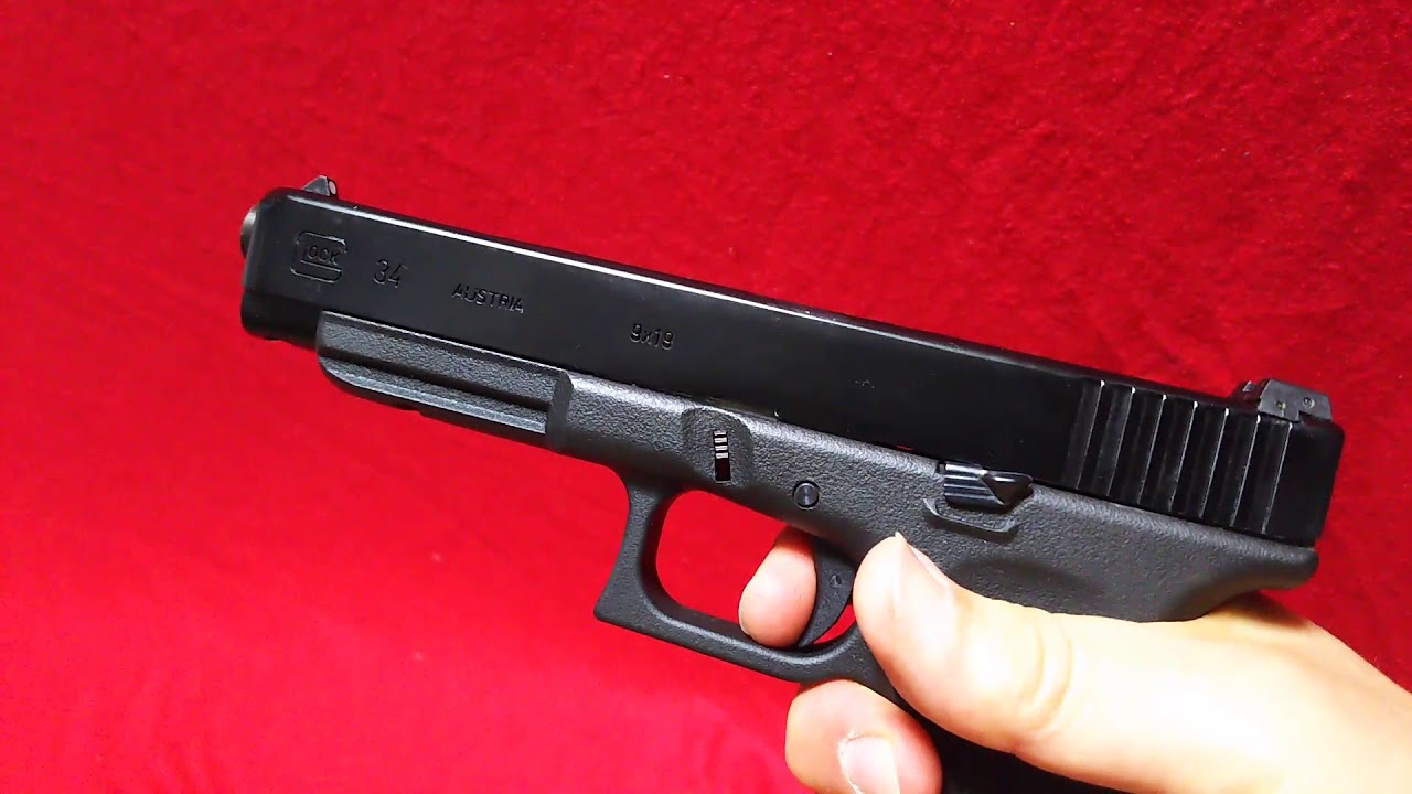 今時のエアソフトガン KSC GLOCK G34カスタム - YouTube