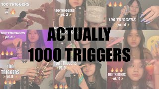 ASMR 1000 TRIGGERS IN 27 MINUTES AND 35 SECONDS ( 100K SPECIAL - no talking )