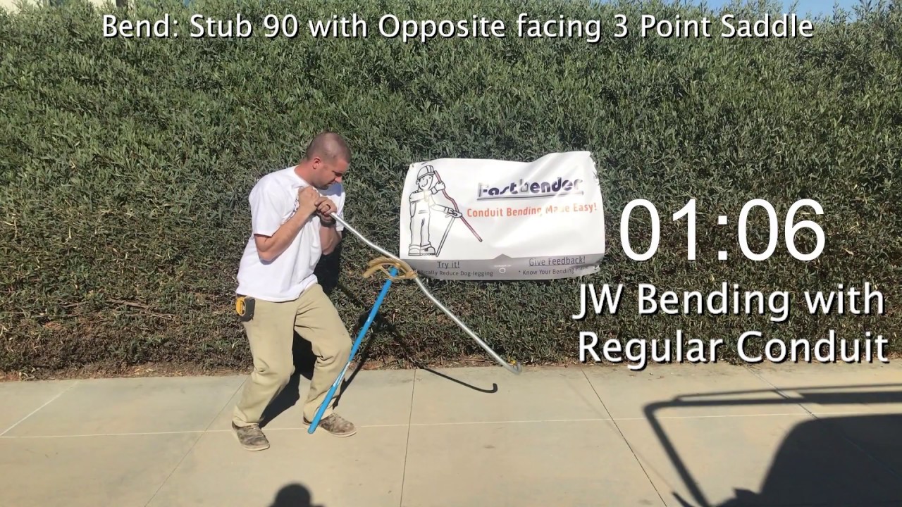 Fastbender Conduit Bend Comparison Stub 90 with 3 Point Saddle YouTube