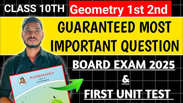 math 2 important questions class 10 first unit test exam 2024-25 | class 10th math 1 imp questions