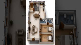 Small House plan 🏠 Ghar Ka Naksa🏠 Barir Plan 🏘2BHK🏡1250 sq.ft #youtubeshorts #shorts