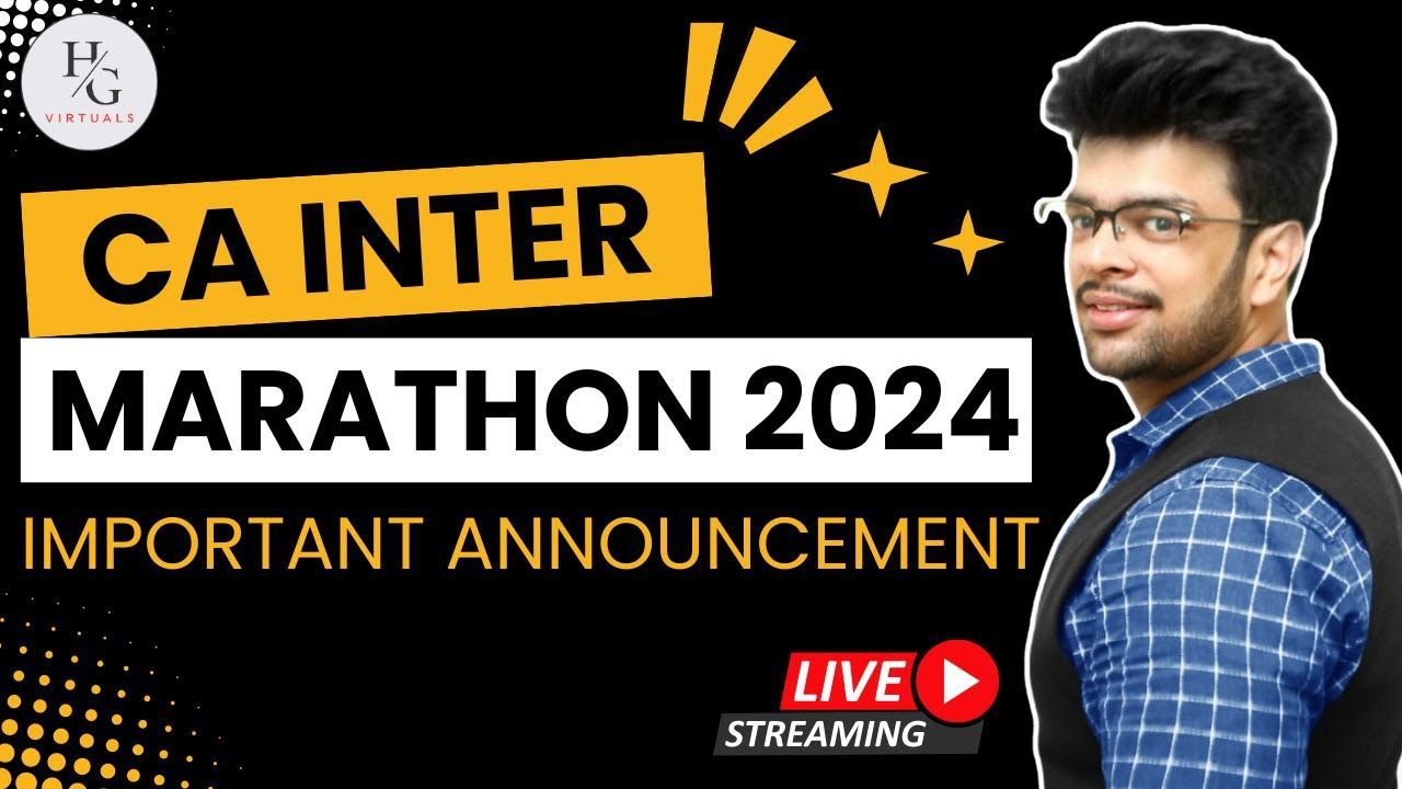 🔥Law Marathon Announcement 🚀 | May 2024 (New Syllabus) | CA Inter - YouTube