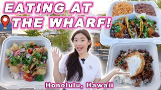 ULTIMATE FOOD TOUR at the WHARF! || [Honolulu, Hawaii] Tacos, Brazilian Coxinha, & Thai Food!