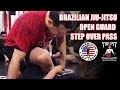 Luigi mondelli brazilian jiujitsu no gi seminar open guard step over pass