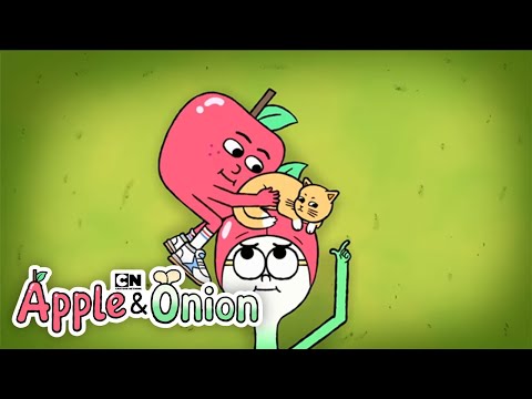 Apple & Onion | Onion Saves Cat From The Busy Road! | Cartoon Network