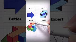 Draw 3D Arrows! #art #drawing #shorts #arrow #3d #howtodraw #easydraw