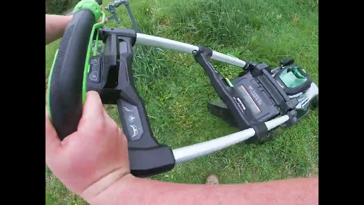 EGO SUPER COMPOSITE  MOWER VS TALL WET GRASS