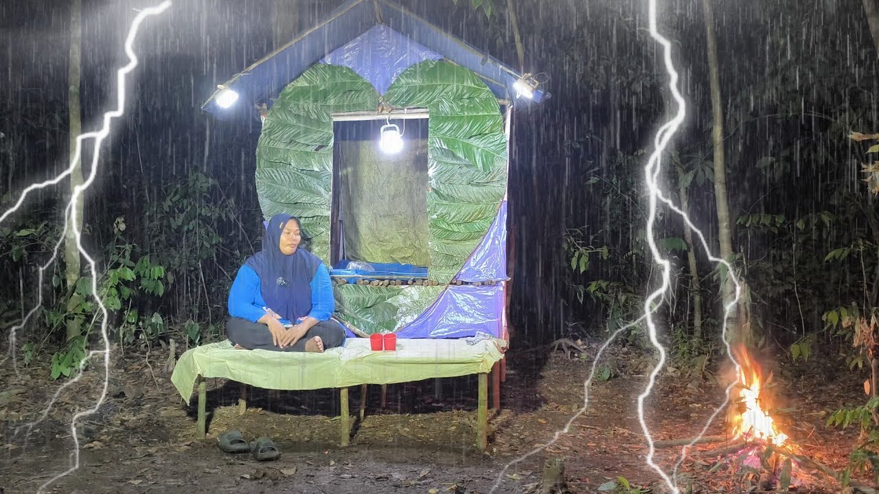 camping diguyur hujan deras. selter hati buat fans MAK WADUD 🥰