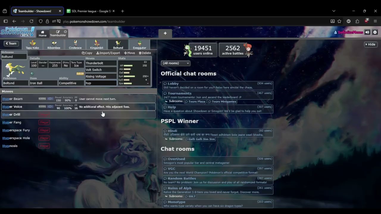 SDL Premier League Week 5 Teambuilder