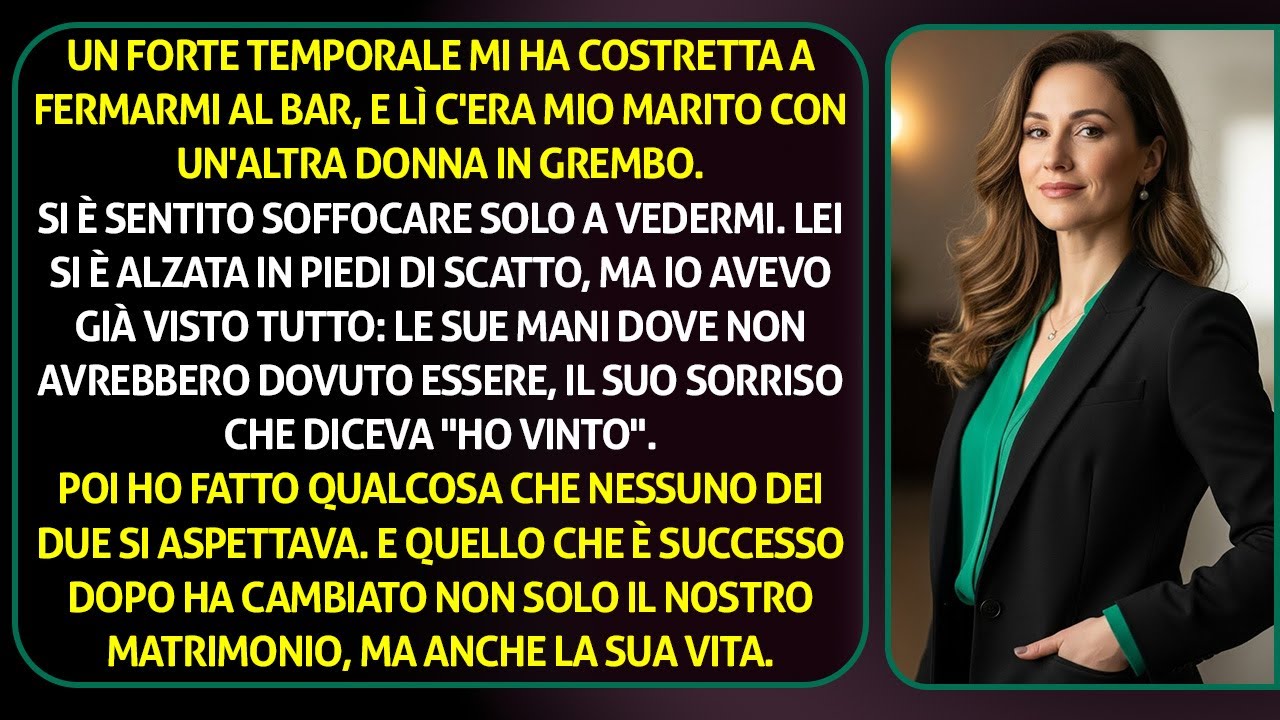 La pioggia battente mi ha costretto a fermarmi in un bar: mio marito era lì con un'altra donna in