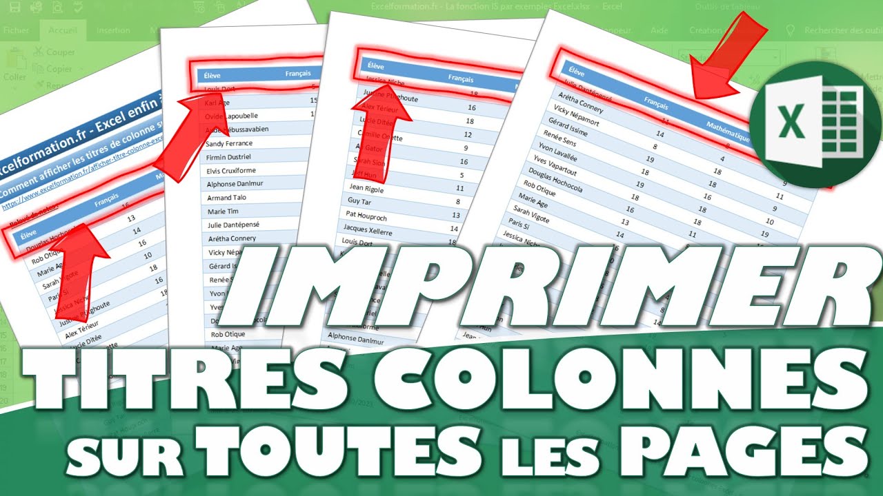 Comment imprimer les titres de colonnes sur toutes les pages dans Excel