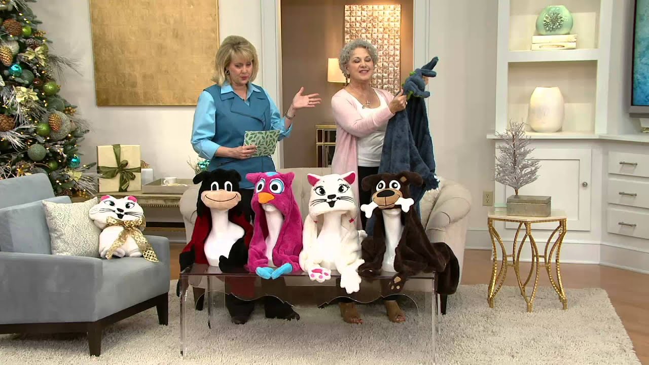 Berkshire Blanket Cuddly Buddy Plush Hooded Throw on QVC YouTube