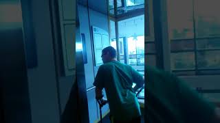 Montgomery vector Traction Yellow elevators at Akron Children's Hospital Akron Ohio