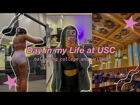 🎧⊹♡ Day in the Life of a USC Student | midterms, workouts, healthy recipes, reading, classes