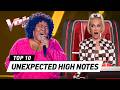 Insanely high notes that shock the coaches on the voice