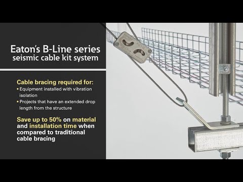 Eaton's B-Line series seismic bracing cable kit system