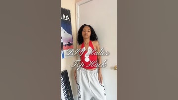 DIY Halter top (no sew) 🪡 #fashion #fashionhacks #diyfashion