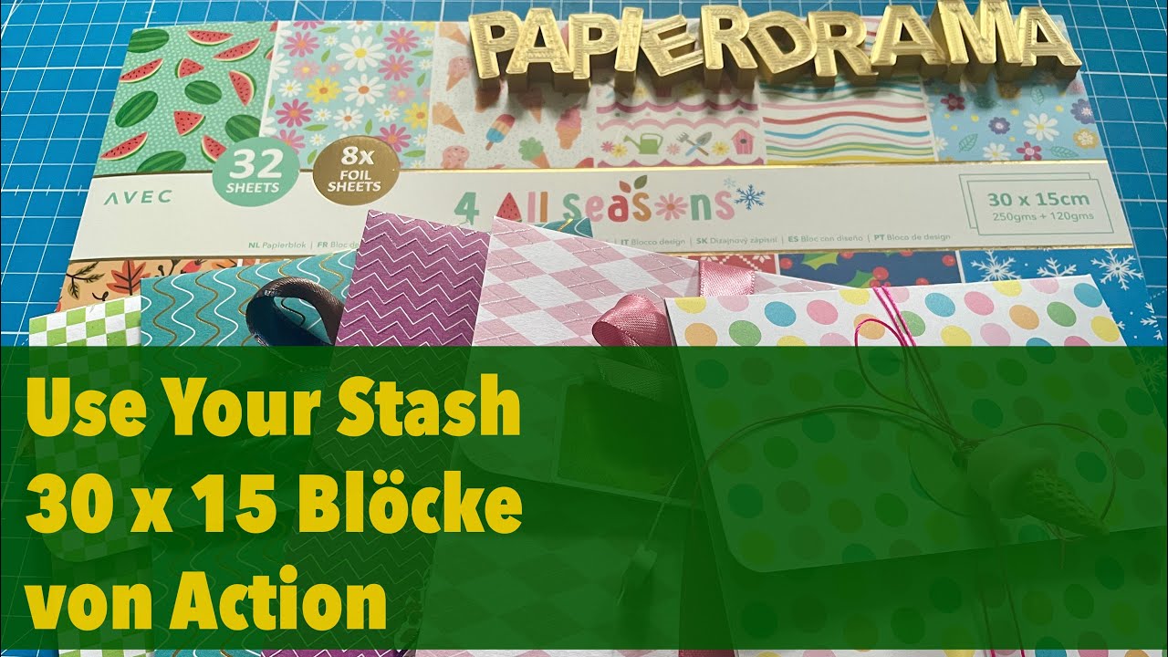 Verpackung | Umschlag basteln | Wunschgutschein | ohne Reste | mit Action Papier | Papierdrama 🌷