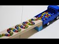 Marble Run Race ☆ HABA Slope, Dump Truck & Garbage Truck # 8