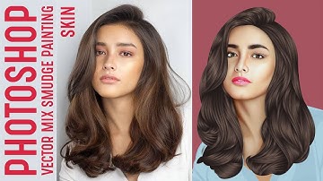 Photoshop Vector Mix Digital Smudge Painting - Photoshop Tutorial Skin | RK Graphics Barbil