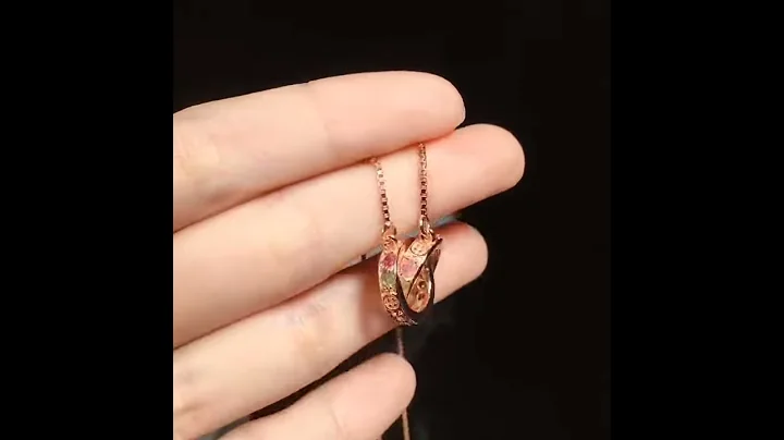 ✦Tourmaline double ring pendant