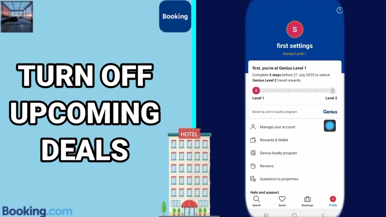 How To Turn Off Upcoming Deals On Booking.com Hotels App