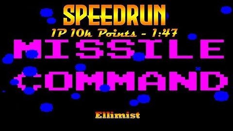 Missile Command Arcade Speedrun - 1P 10k Points - 1:47 WR [207/3116]