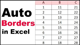 AUTO BORDER IN EXCEL