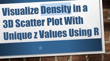Visualize Density in a 3D Scatter Plot With Unique z Values Using R