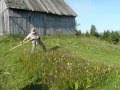 Carpathian mountain 5 x 5 metre mowing trial with a scythe
