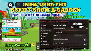 LATEST UPDATE GROW A GARDEN SCRIPT | ZEN EVENT!! EASY FARM CHI 🤑(SPEED HUB) | BEST SCRIPT