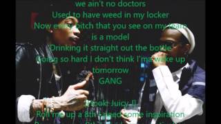 Video thumbnail of "Juicy J, Wiz Khalifa, TM88 - Medication (lyrics on screen)"