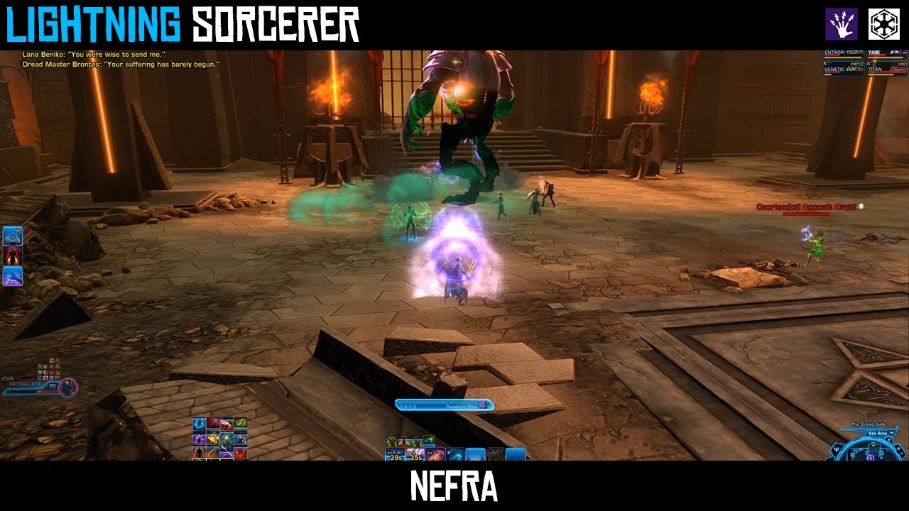 SWTOR Lightning Sorcerer | Dread Fortress | Nefra | Veteran | Level 70