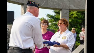 Casket Flag Raising Ceremony at the Delaware County Veterans Memorial