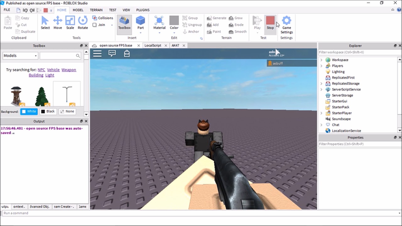 Me Making A Open Source Fps On Roblox In Under 40 Minutes Feat