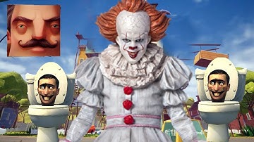 Hello Neighbor - My New Neighbor BIG Pennywise EXE - BIG IT EXE Act 2 Random Gameplay Walkthrough
