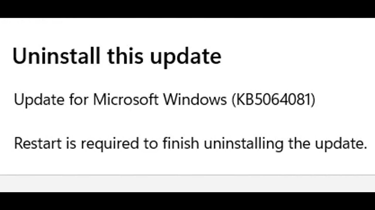 How To Uninstall KB5064081 Update On Windows 11